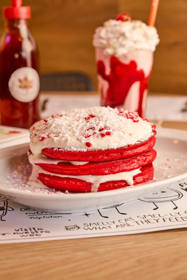 red velvet pancake